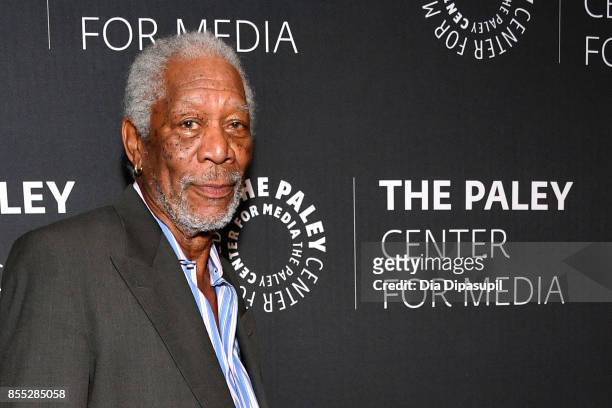 Host/executive producer Morgan Freeman attends The Paley Center for Media Presents "The Story of Us with Morgan Freeman" at The Paley Center for...
