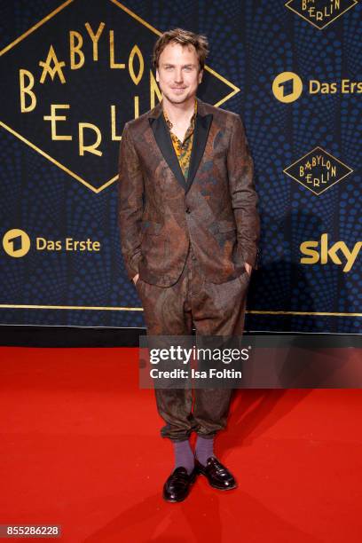 German actor Lars Eidinger attends the 'Babylon Berlin' Premiere at Berlin Ensemble on September 28, 2017 in Berlin, Germany.