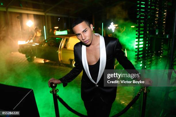 Olivier Rousteing attends L'Oreal Paris X Balmain Party as part of the Paris Fashion Week Womenswear Spring/Summer 2018 on September 28, 2017 in...