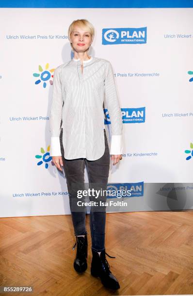 German presenter Susann Atwell attends the Ulrich Wickert Award For Children's Rights at Stadtbad Oderberger on September 28, 2017 in Berlin, Germany.