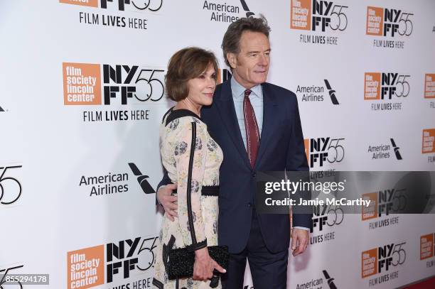 Robin Dearden and Actor Bryan Cranston attends the opening night premiere of "Last Flag Flying" during the 55th New York Film Festival at Alice Tully...