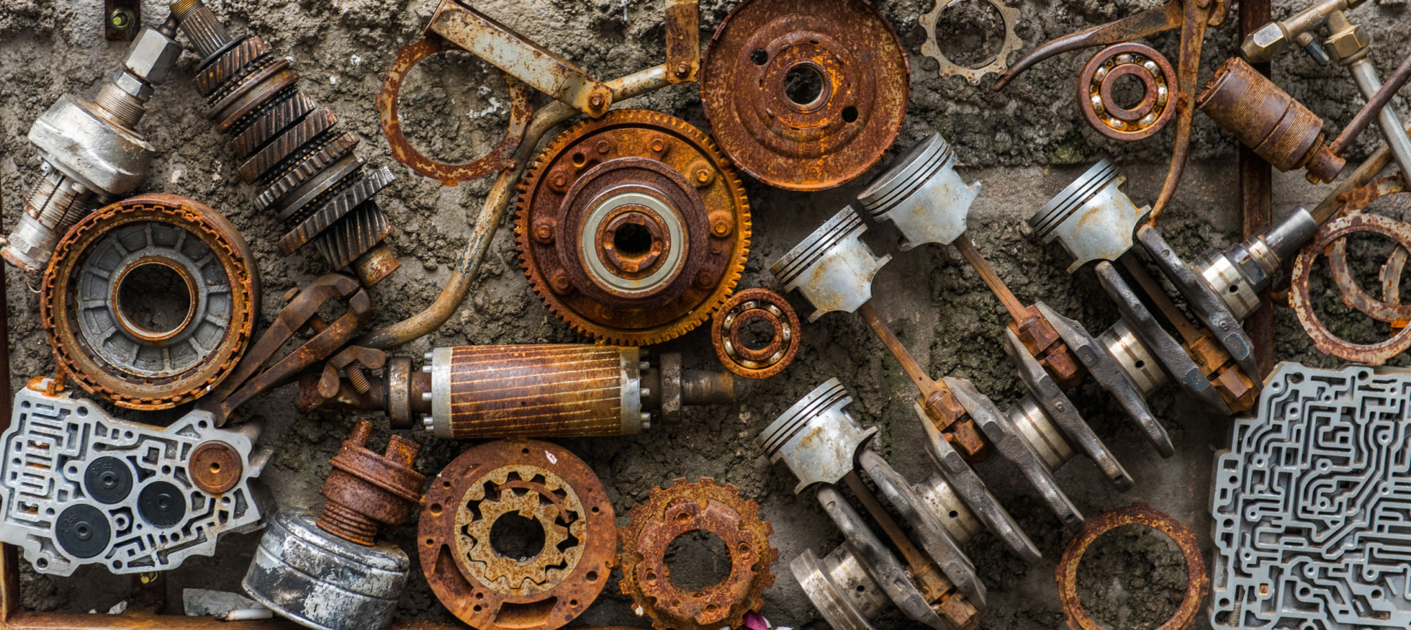 corroded metal parts