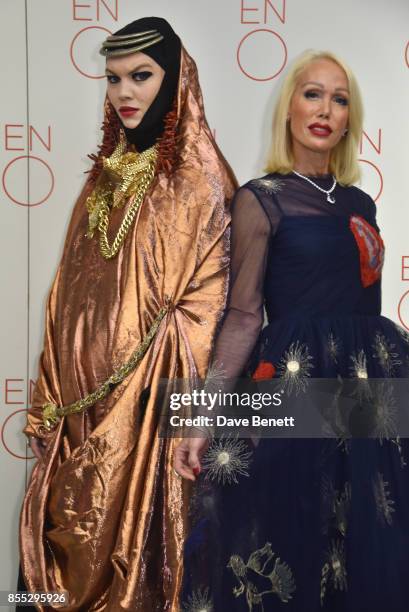 Danielle Lismore and Brigette Reid attend the press night of "Aida", opening the English National Opera's new season, at The London Coliseum on...