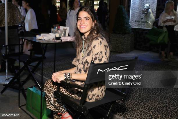 Leandra Medine attends the Leopard Leopard Leopard Pop-Up Shop hosted by Kate Spade New York & Man Repeller on September 28, 2017 in New York City.