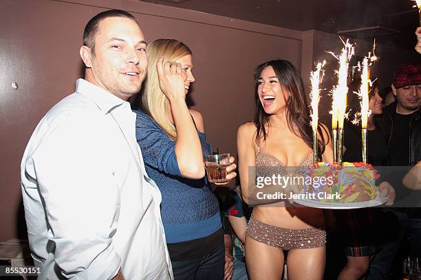 Kevin Federline and Victoria Prince attend Kevin Federline's 31st birthday celebration at M2 on March 19, 2009 in New York City.