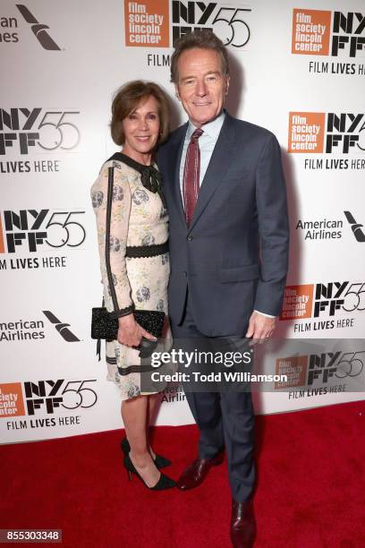 Robin Dearden and Actor Bryan Cranston attend the Last Flag Flying NYFF World Premiere on September 28, 2017 at Alice Tully Hall in New York City.