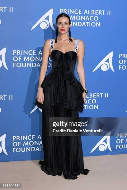 Carolina Parsons attends the inaugural 'Monte-Carlo Gala for the Global Ocean' honoring Leonardo DiCaprio at the Monaco Garnier Opera on September...