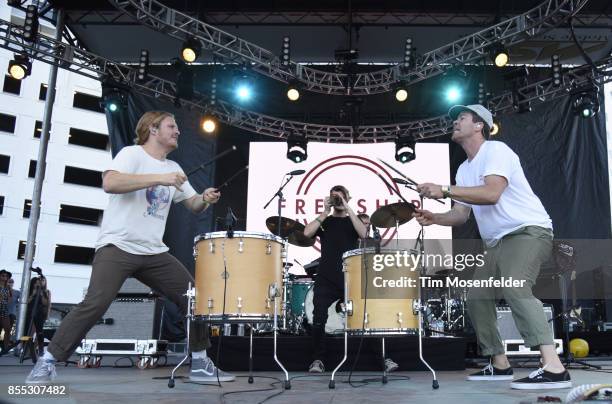 James Sunderland and Brett Hite of Frenship perform during the 2017 Life is Beautiful Festival on September 24, 2017 in Las Vegas, Nevada.