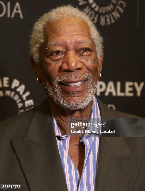 Morgan Freeman attends The Paley Center Presents "The Story of Us" with Morgan Freeman at The Paley Center for Media on September 28, 2017 in New...