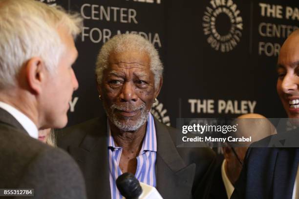 Morgan Freeman attends The Paley Center Presents "The Story of Us" with Morgan Freeman at The Paley Center for Media on September 28, 2017 in New...