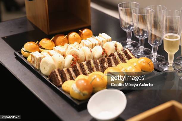 Detail of food at the Lancaster Collection presentation during Paris Fashion Week Womenswear Spring/Summer 2018 on September 28, 2017 in Paris,...