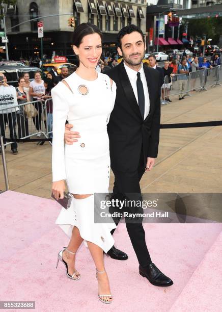 Rebecca Hall and Morgan Spector attend the New York City Ballet's 2017 Fall Fashion Gala at David H. Koch Theater at Lincoln Center on September 28,...