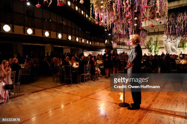 Ballet Master in Chief Peter Martins speaks during the New York City Ballet's 2017 Fall Fashion Gala on September 28, 2017 in New York City.