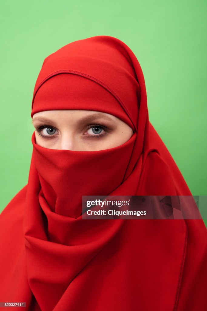 Mysterious woman in niqab