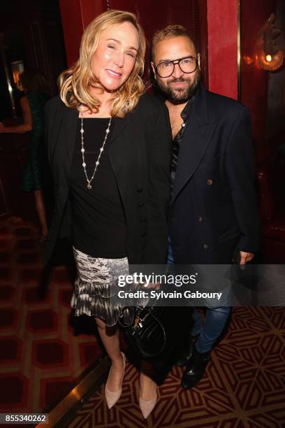 Patti Raynes and Alvin Valley attend David Patrick Columbia and Chris Meigher Toast The Quest 400 at Doubles on September 28, 2017 in New York City.