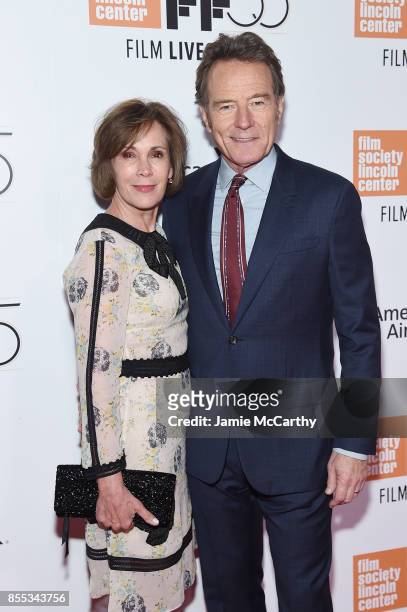 Robin Dearden and Bryan Cranston attend the opening night premiere of "Last Flag Flying" during the 55th New York Film Festival at Alice Tully Hall,...