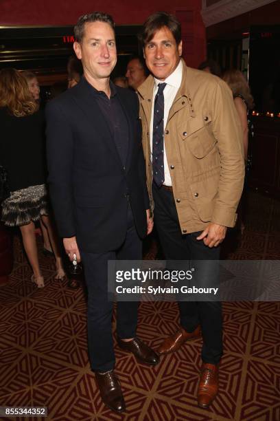 Quinn Polsahl and Jaime Jimenez attend David Patrick Columbia and Chris Meigher Toast The Quest 400 at Doubles on September 28, 2017 in New York City.