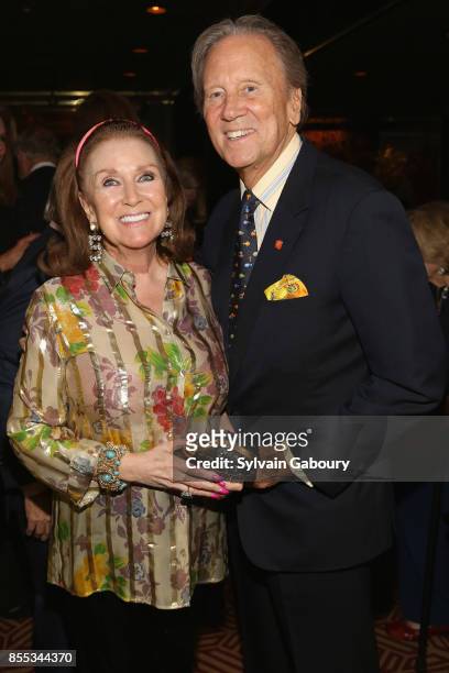 Sharon Sondes and Jeffrey Thomas attend David Patrick Columbia and Chris Meigher Toast The Quest 400 at Doubles on September 28, 2017 in New York...