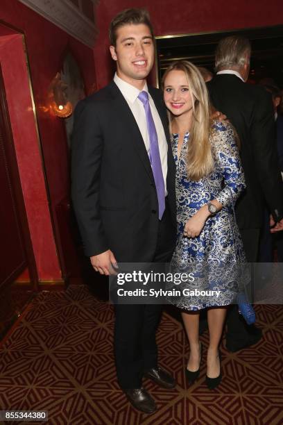 Patrick Murray and Brooke Kelly attend David Patrick Columbia and Chris Meigher Toast The Quest 400 at Doubles on September 28, 2017 in New York City.