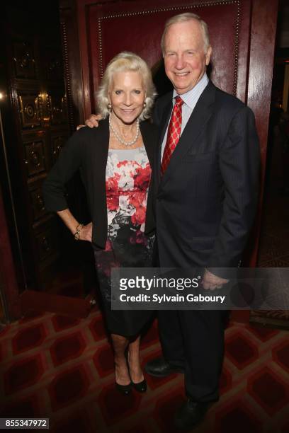 Sabrina Raquet and Walter Raquet attend David Patrick Columbia and Chris Meigher Toast The Quest 400 at Doubles on September 28, 2017 in New York...