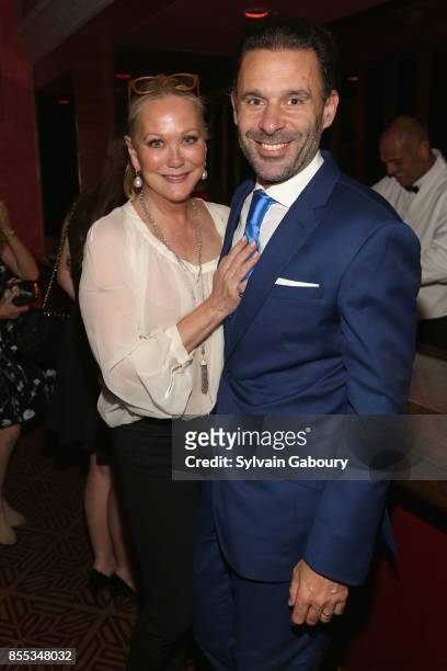 Nina Griscom and Leonel Piranio attend David Patrick Columbia and Chris Meigher Toast The Quest 400 at Doubles on September 28, 2017 in New York City.