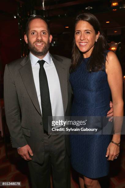 Ted Mariner and Amanda Mariner attend David Patrick Columbia and Chris Meigher Toast The Quest 400 at Doubles on September 28, 2017 in New York City.