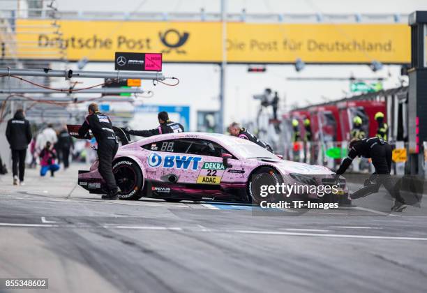 Lucas Auer drives during the race of the DTM 2017 German Touring Car Championship at Nuerburgring on Septembmber 10, 2017 in Nuerburg, Germany.