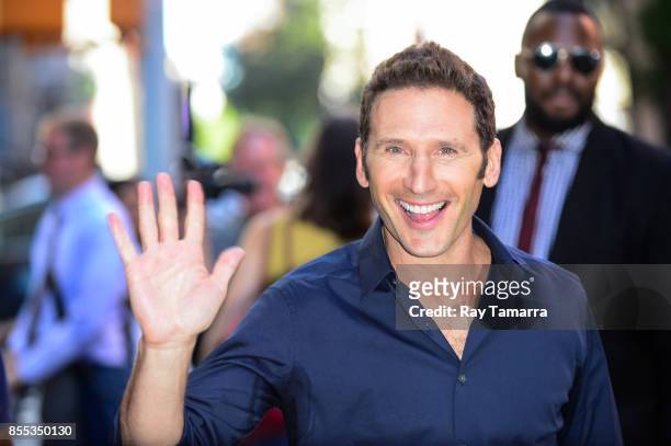 Actor Mark Feuerstein leaves the "AOL Build" taping at the AOL Studios on September 28, 2017 in New York City.