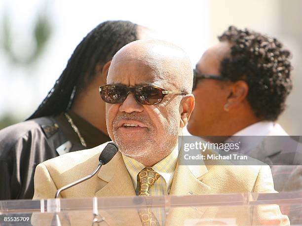 Berry Gordy attends the ceremony honoring "The Miracles" with a star on the Hollywood Walk of Fame on March 20, 2009 in Hollywood, California.