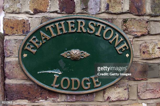 Locator sign is displayed on the drink and drug rehabilitation center at Featherstone Lodge January 13, 2002 in south London. British newspapers...