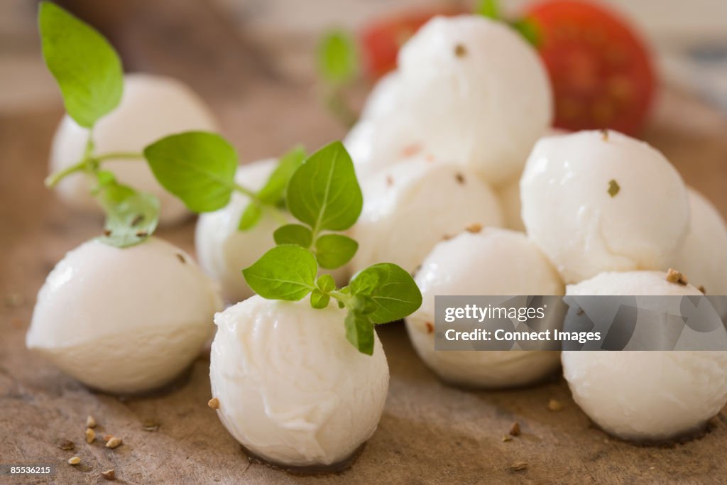 Mozzarella and herbs