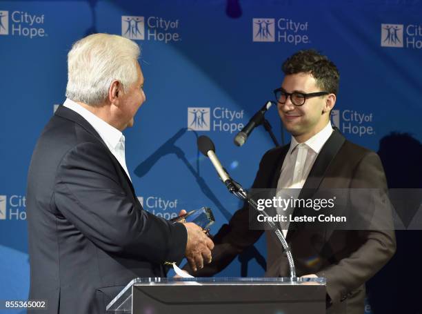 Of Sony/ATV Music Publishing Martin Bandier presents Honoree Jack Antonoff with the "Martin Bandier Vanguard" Award at City of Hope's Music, Film and...