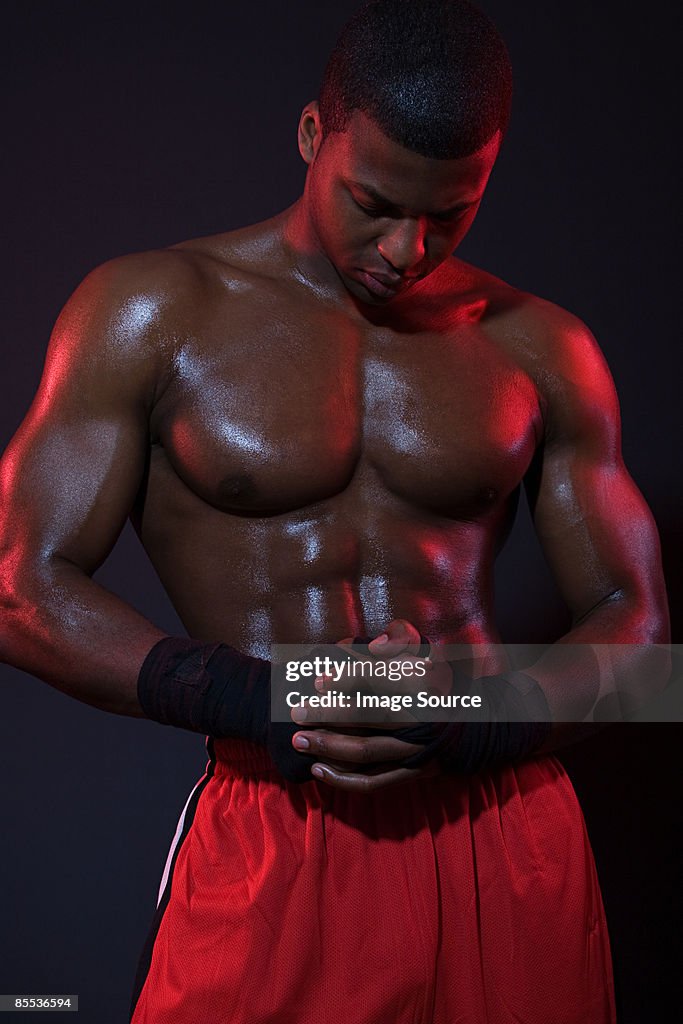 Portrait of a boxer