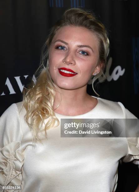 Singer Grace Valerie attends the Bello and Maison Privee party at Hills Penthouse on September 28, 2017 in West Hollywood, California.
