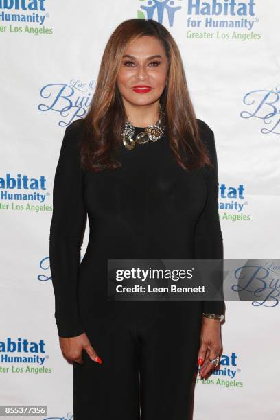 Fashion designer Tina Knowles Lawson attends the 2017 Los Angeles Builders Ball at The Beverly Hilton Hotel on September 28, 2017 in Beverly Hills,...