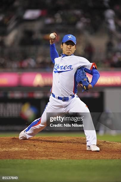 World Baseball Classic: Team South Korea Seung Ho Lee in action, pitching vs Team Mexico during Pool 1 at Petco Park. San Diego, CA 3/15/2009 CREDIT:...