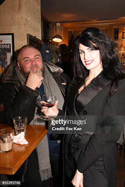 Le Grand Seigneur Editor in chief Olivier Malnuit and Elsa Oesinger attend the "Apero Gouter" Cocktail Hosted by Le Grand Seigneur Magazine at...