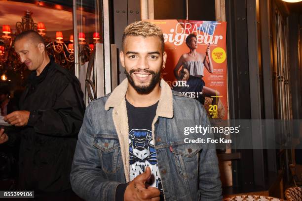 Brahim Zaibat attends the "Apero Gouter" Cocktail Hosted by Le Grand Seigneur Magazine at Bistrot Marguerite on September 28, 2017 in Paris, France.