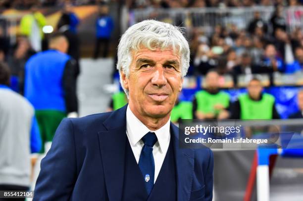 Gian Piero Gasperini of Bergame during the Uefa Europa League match between Lyon and Atalante Bergame on September 28, 2017 in Lyon, France.