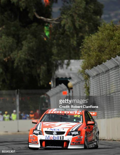 Will Davison drives the Holden Racing Team Holden during race one of the Clipsal 500, which is round one of the V8 Supercar Championship Series, on...