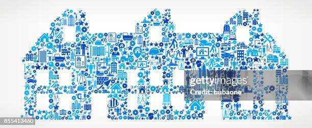 condos construction industry vector icon pattern - sledgehammer stock illustrations