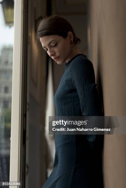 Spanish actress Barbara Lennie poses for a portrait session during 65th San Sebastian Film Festival at Maria Cristina Hotel on September 26, 2017 in...