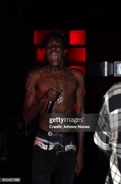 Lil Wop performs at Highline Ballroom on September 28, 2017 in New York City.