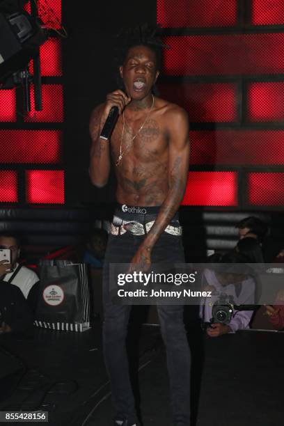 Lil Wop performs at Highline Ballroom on September 28, 2017 in New York City.