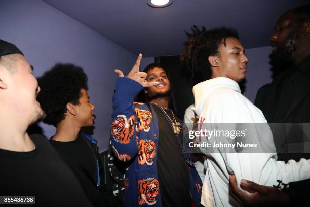 Smoke Purpp backstage at Highline Ballroom on September 28, 2017 in New York City.