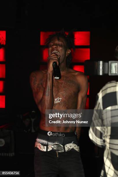 Lil Wop performs at Highline Ballroom on September 28, 2017 in New York City.