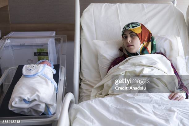 Gade Birinci pregnant at the same time with her mother Fatma Birinci lays hospital beds with her baby named after simultaneously gave birth their to...