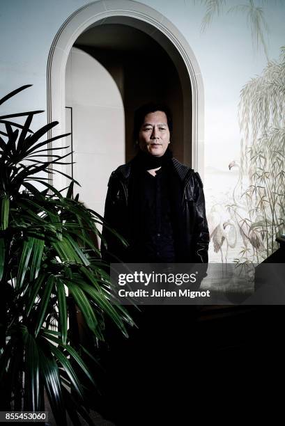 Author Byung-Chul Han is photographed for L'express on November 12, 2015 in Paris, France.