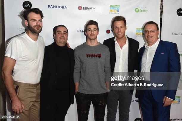 Musician Alex Pall of The Chainsmokers, City of Hope Co-Chair Evan Lamberg, Musician Andrew Taggart of The Chainsmokers, CEO of Disruptor Records,...