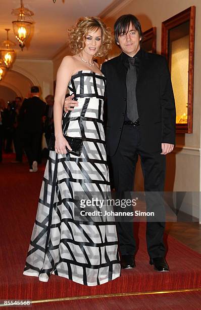 Gesine Cukrowski and her husband Michael Helfrich arrive for the Gala Spa Awards at Brenner's Park Hotel on March 21, 2009 in Baden Baden, Germany.